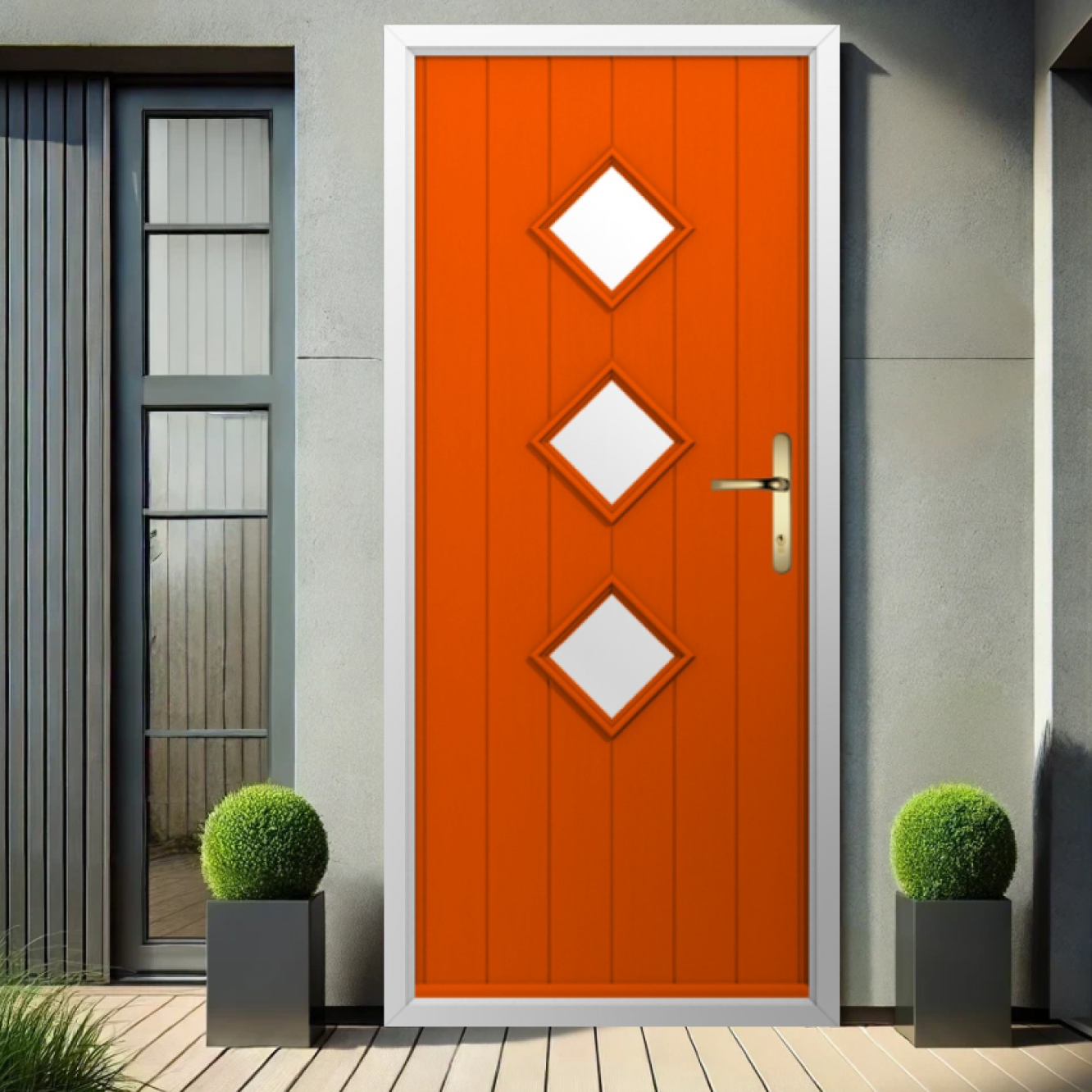 Solidor Roma Composite Contemporary Door In Tangerine Image