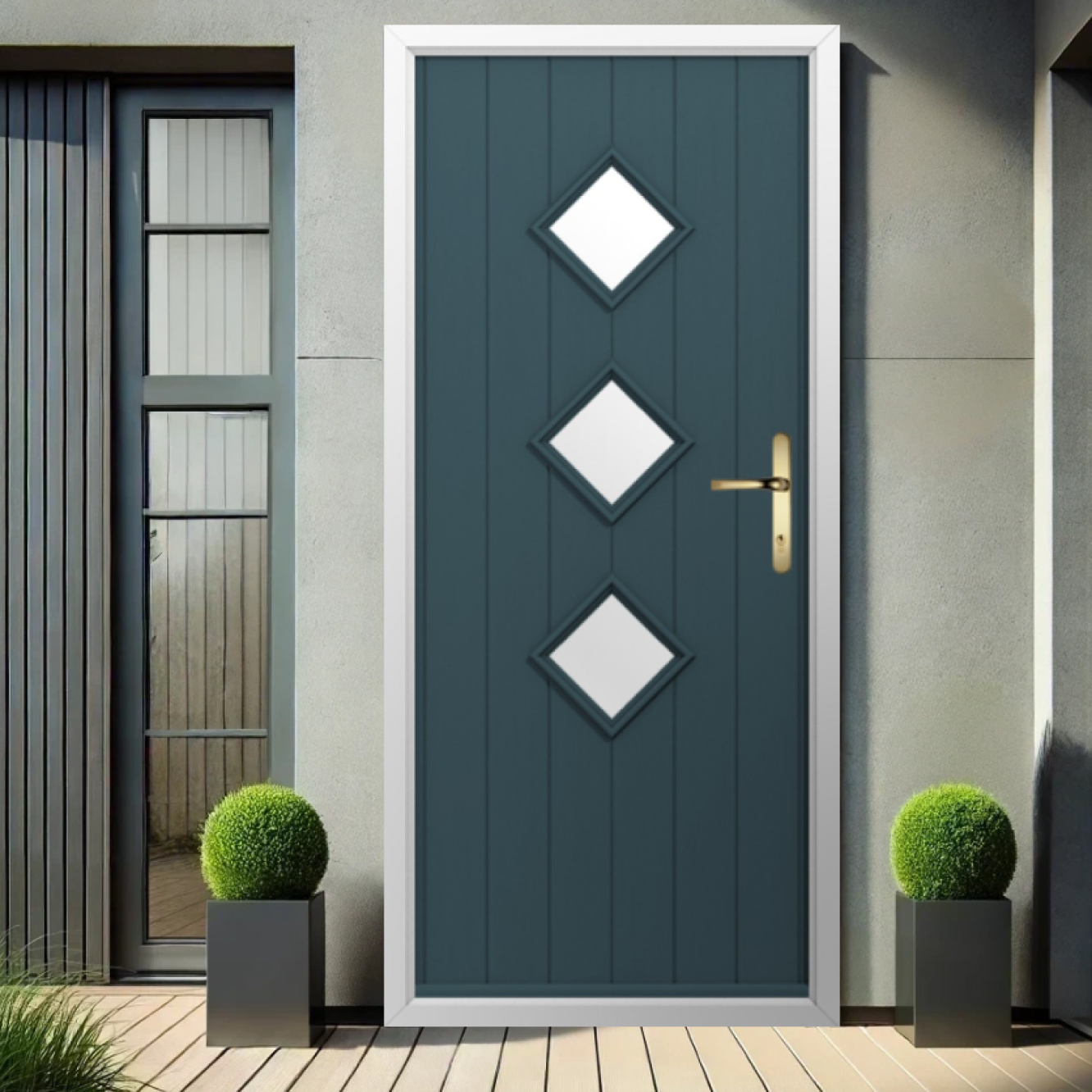 Solidor Roma Composite Contemporary Door In Midnight Grey Image