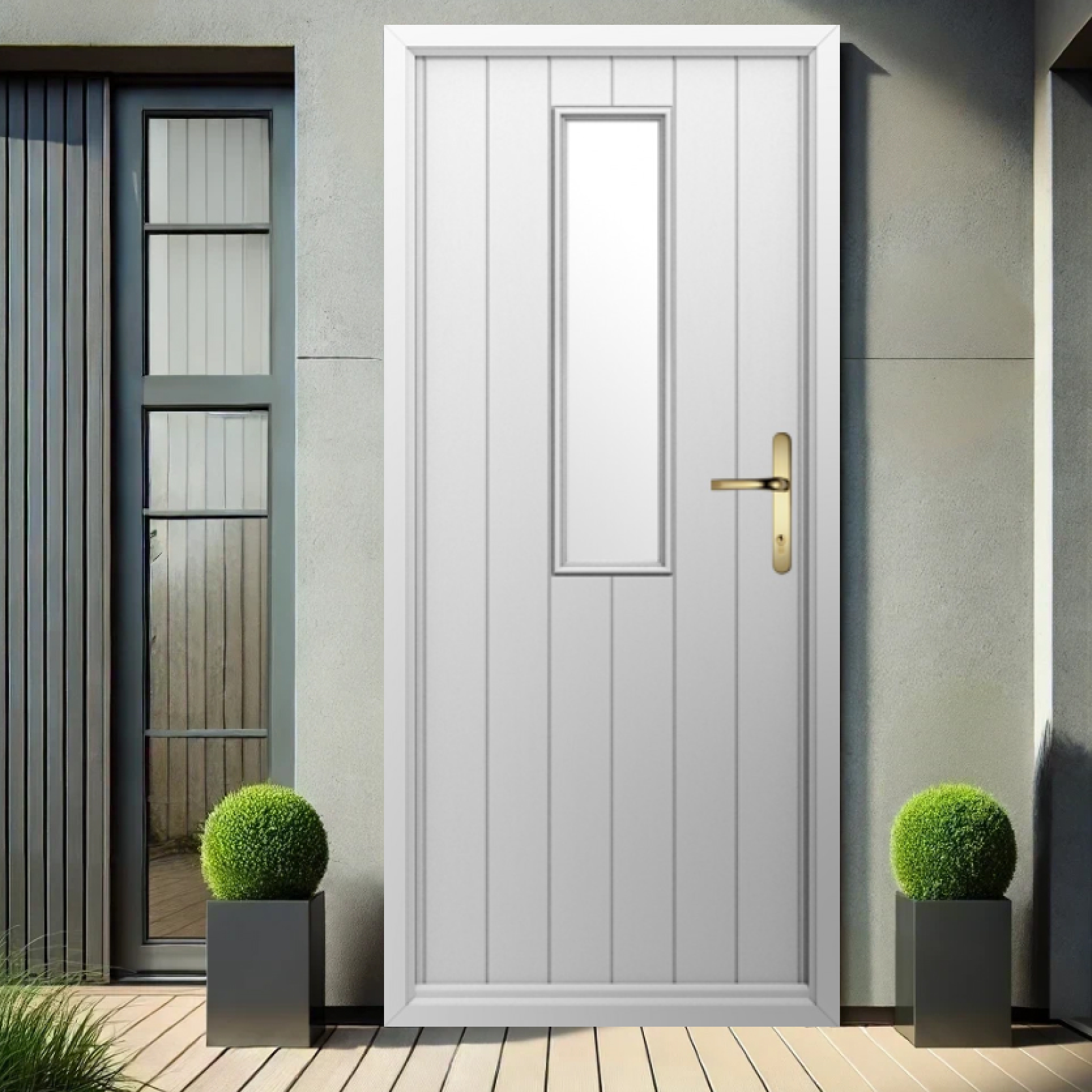 Solidor Turin Composite Contemporary Door In White Large
                        Image