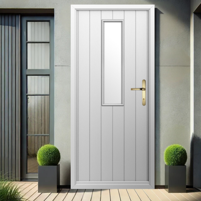 Solidor Turin Composite Contemporary Door In White Thumbnail