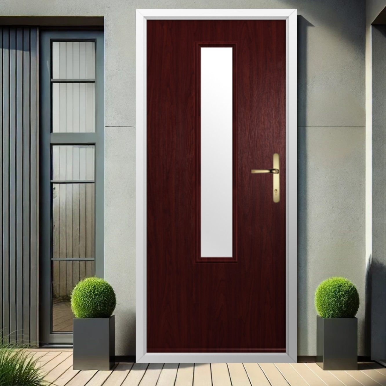 Solidor Monza Composite Contemporary Door In Rosewood Image