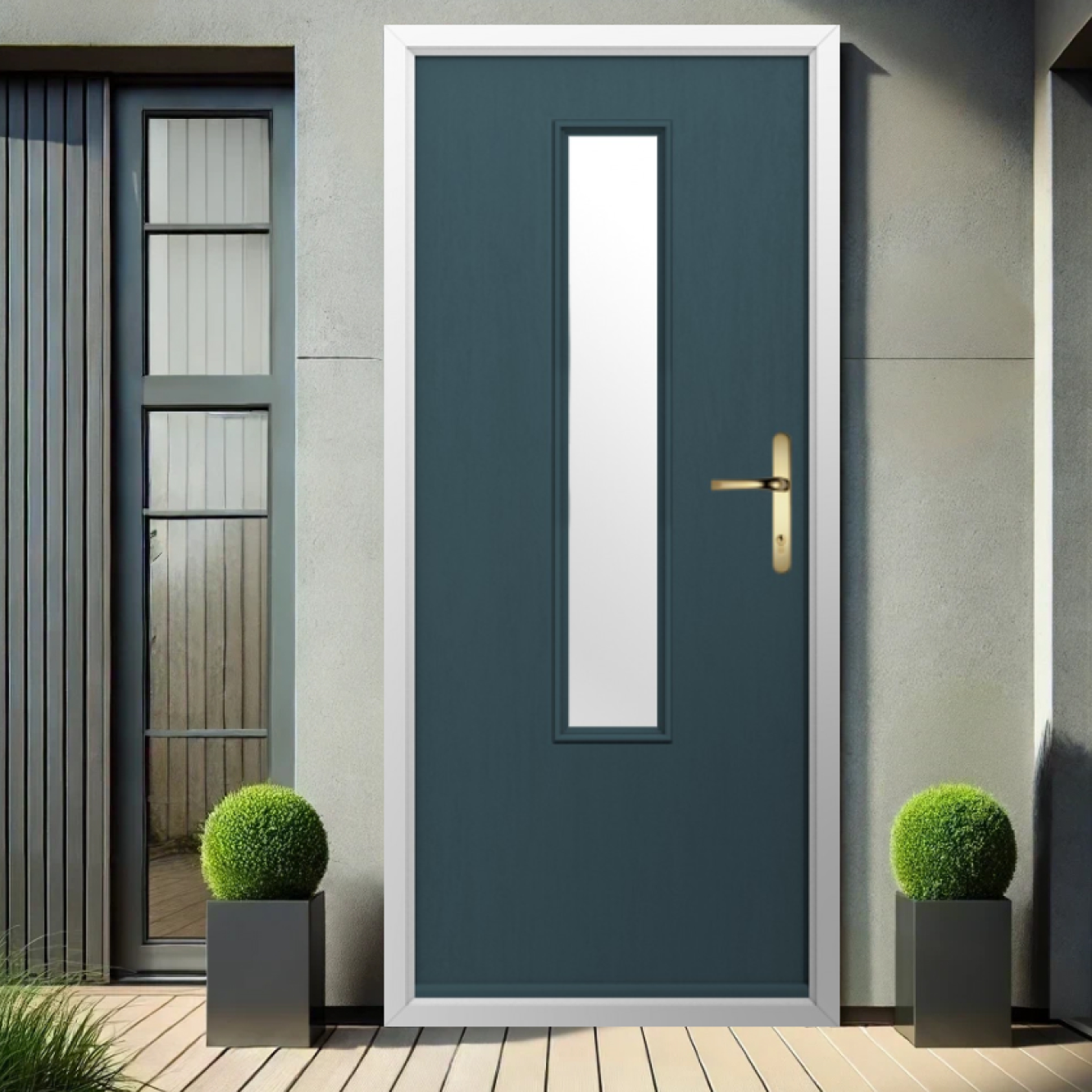 Solidor Monza Composite Contemporary Door In Midnight Grey Image
