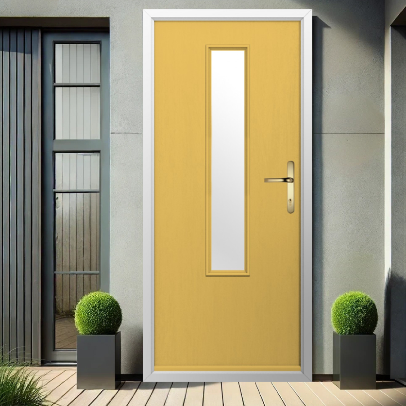 Solidor Monza Composite Contemporary Door In Buttercup Yellow Image
