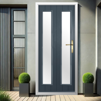 Solidor Venice Composite Contemporary Door In Anthracite Grey