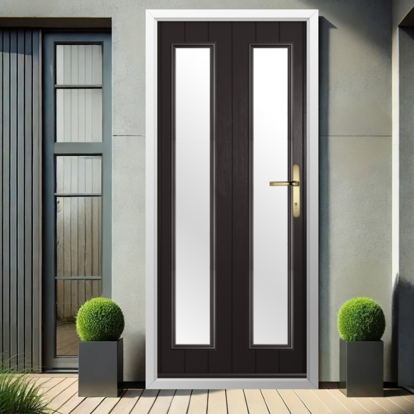 Solidor Venice Composite Contemporary Door In Schwarz Braun Image