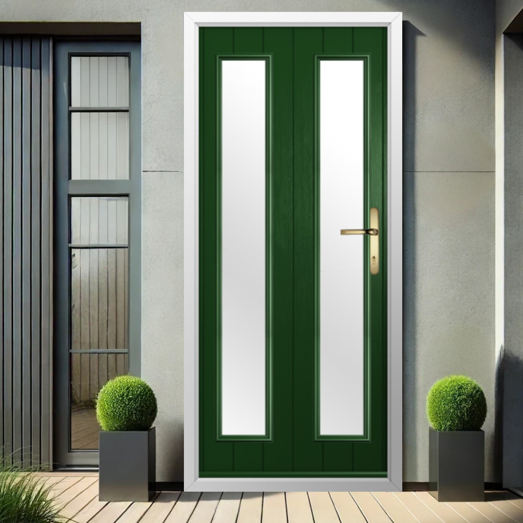 Solidor Venice Composite Contemporary Door In Green Large
                        Image