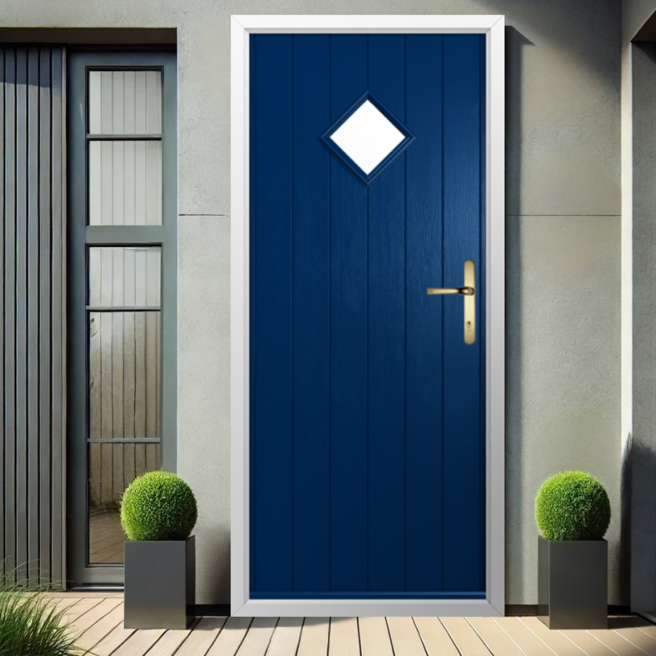 Solidor Bologna Composite Contemporary Door In Blue Image