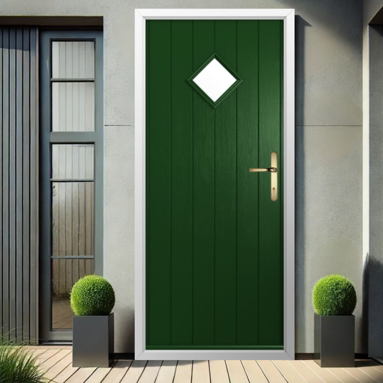 Solidor Bologna Composite Contemporary Door In Green Image