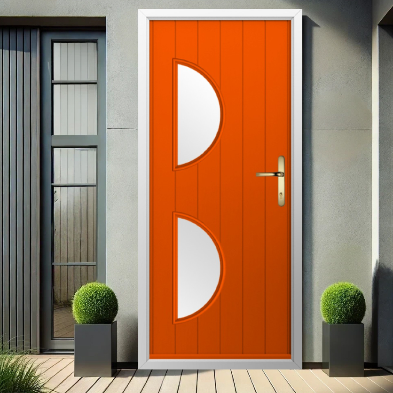 Solidor Siena Composite Contemporary Door In Tangerine Image