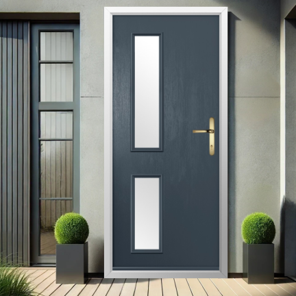 Solidor Garda Composite Contemporary Door In Anthracite Grey