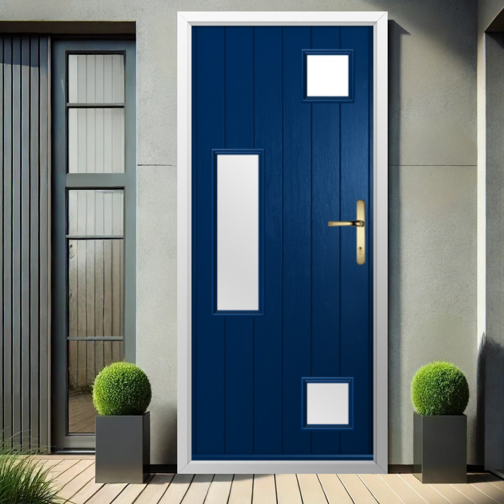 Solidor Messina Composite Contemporary Door In Blue Large
                        Image