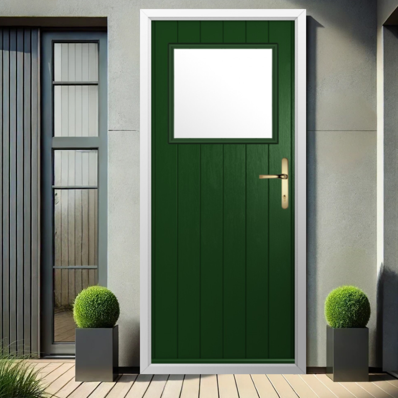 Solidor Trieste Composite Contemporary Door In Green Image