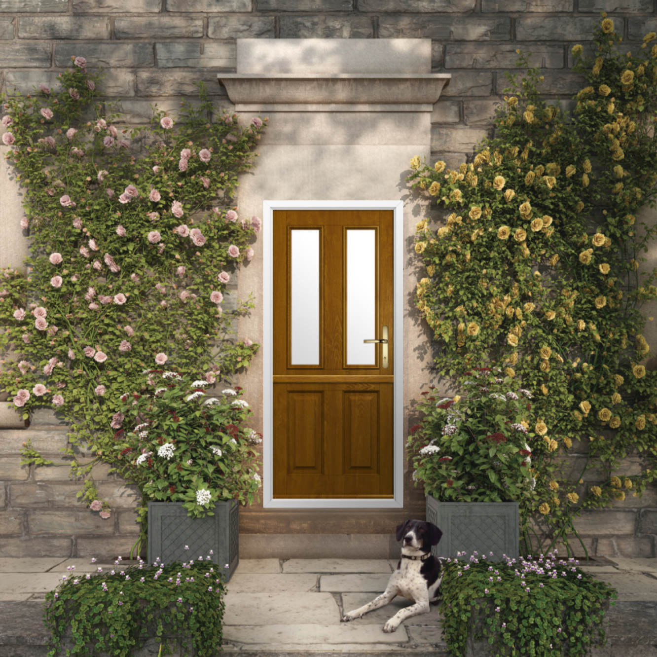 Solidor Ludlow 2 Composite Stable Door In Oak Image