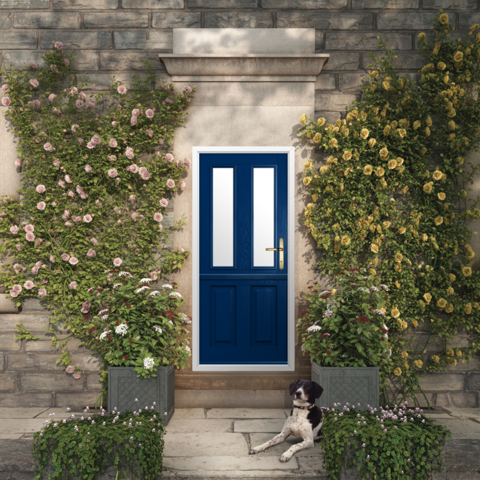 Solidor Ludlow 2 Composite Stable Door In Blue Large
                        Image