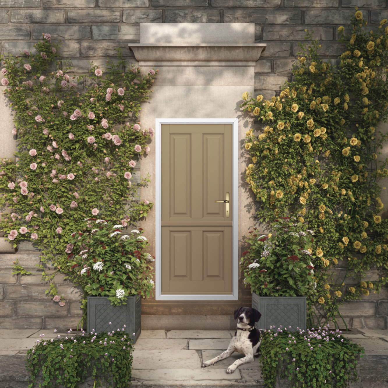 Solidor Ludlow Solid Composite Stable Door In Truffle Brown Image