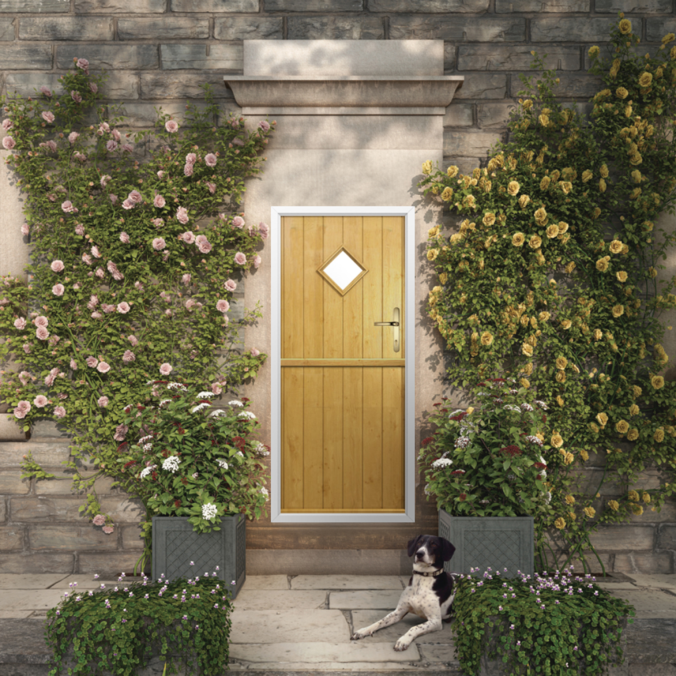 Solidor Flint 1 Composite Stable Door In Irish Oak Image