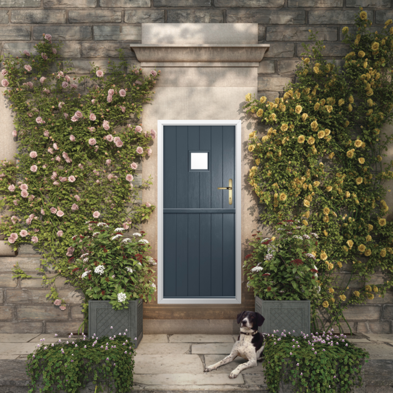 Solidor Flint Square Composite Stable Door In Anthracite Grey Image