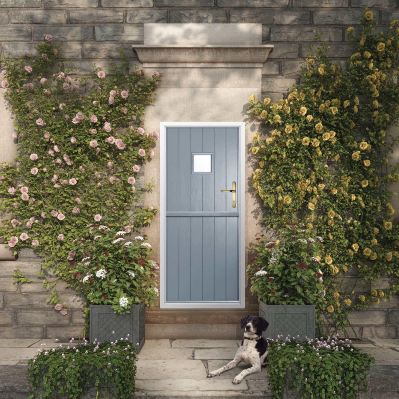 Solidor Flint Square Composite Stable Door In French Grey Image
