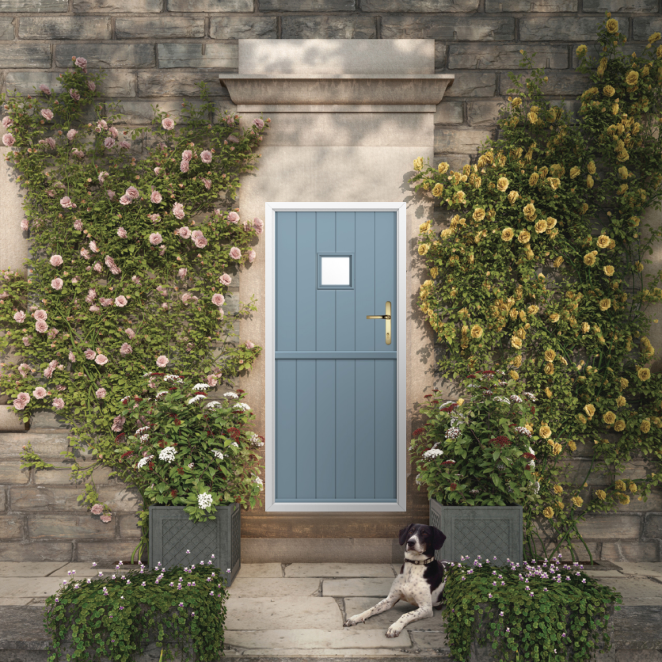 Solidor Flint Square Composite Stable Door In Twilight Grey Image