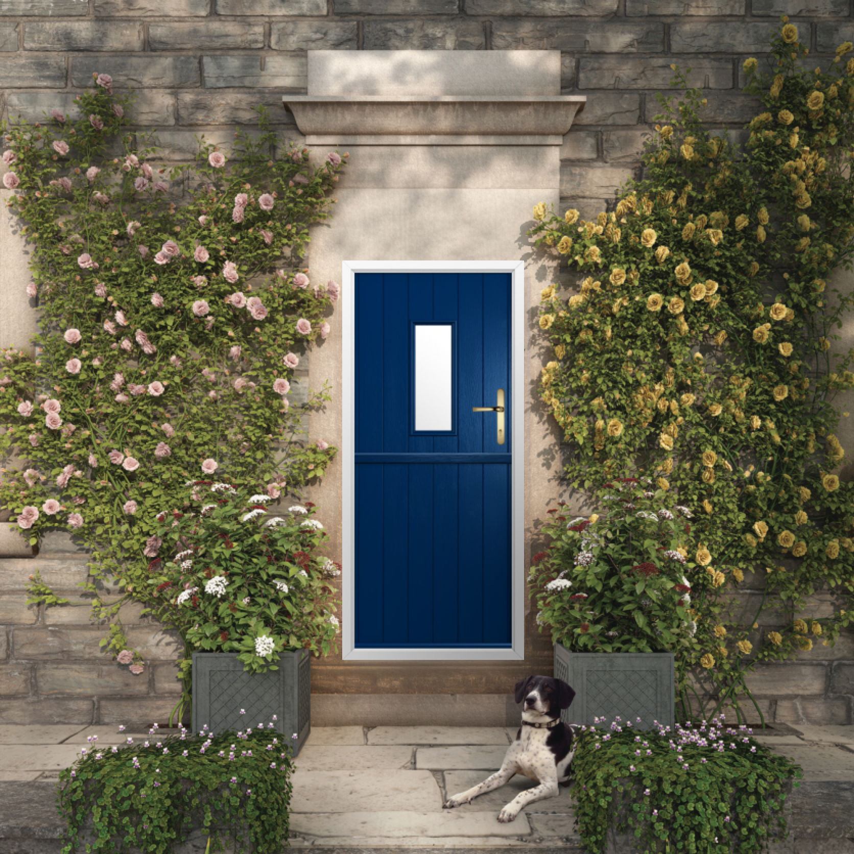 Solidor Flint 2 Composite Stable Door In Blue Large
                        Image