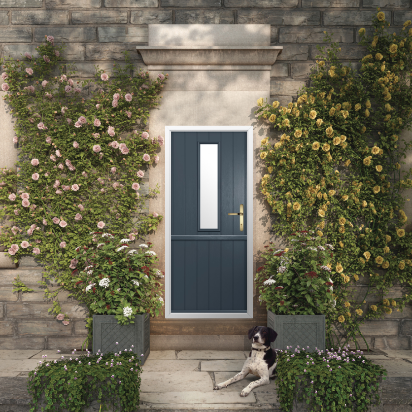 Solidor Flint 4 Composite Stable Door In Anthracite Grey Image