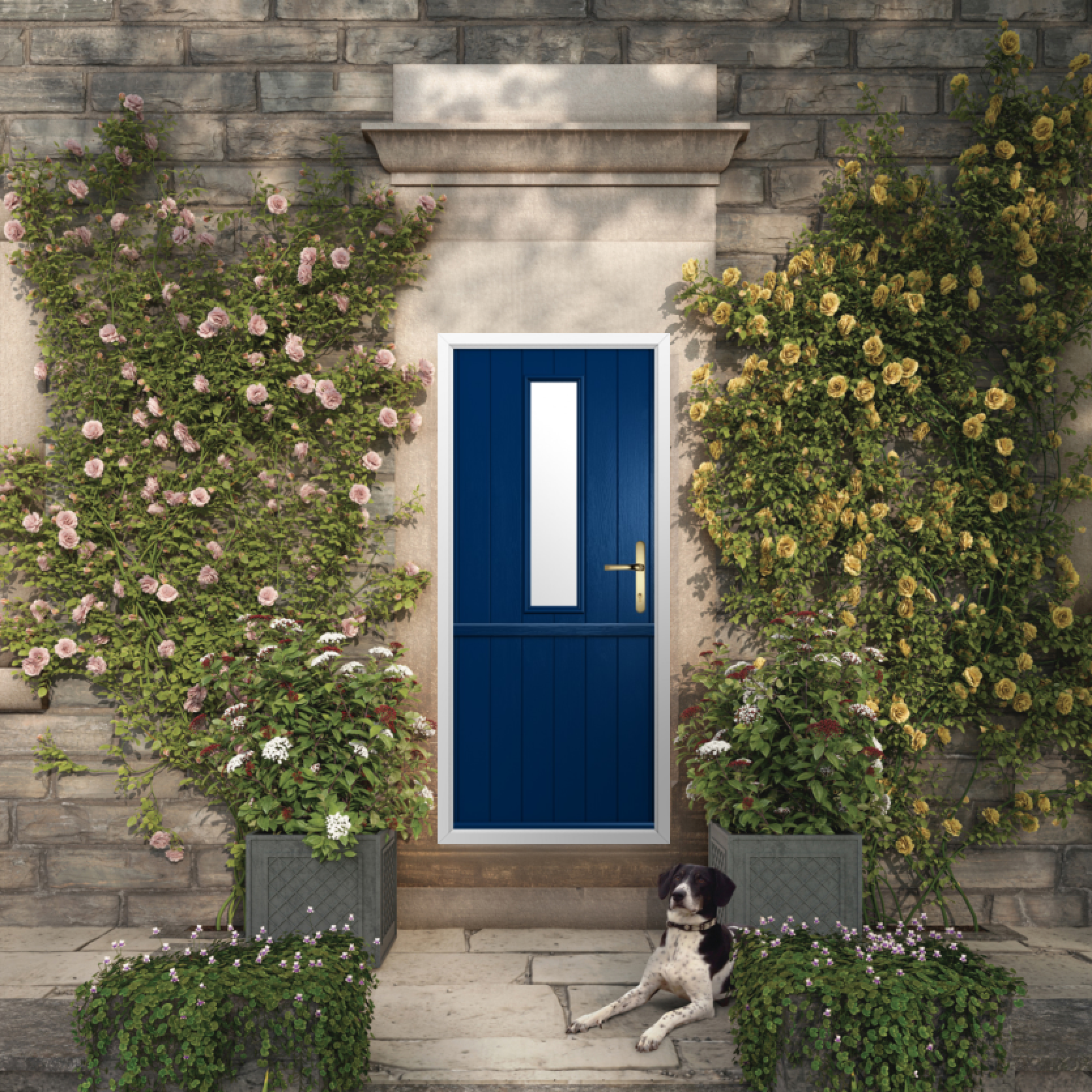 Solidor Flint 4 Composite Stable Door In Blue Large
                        Image