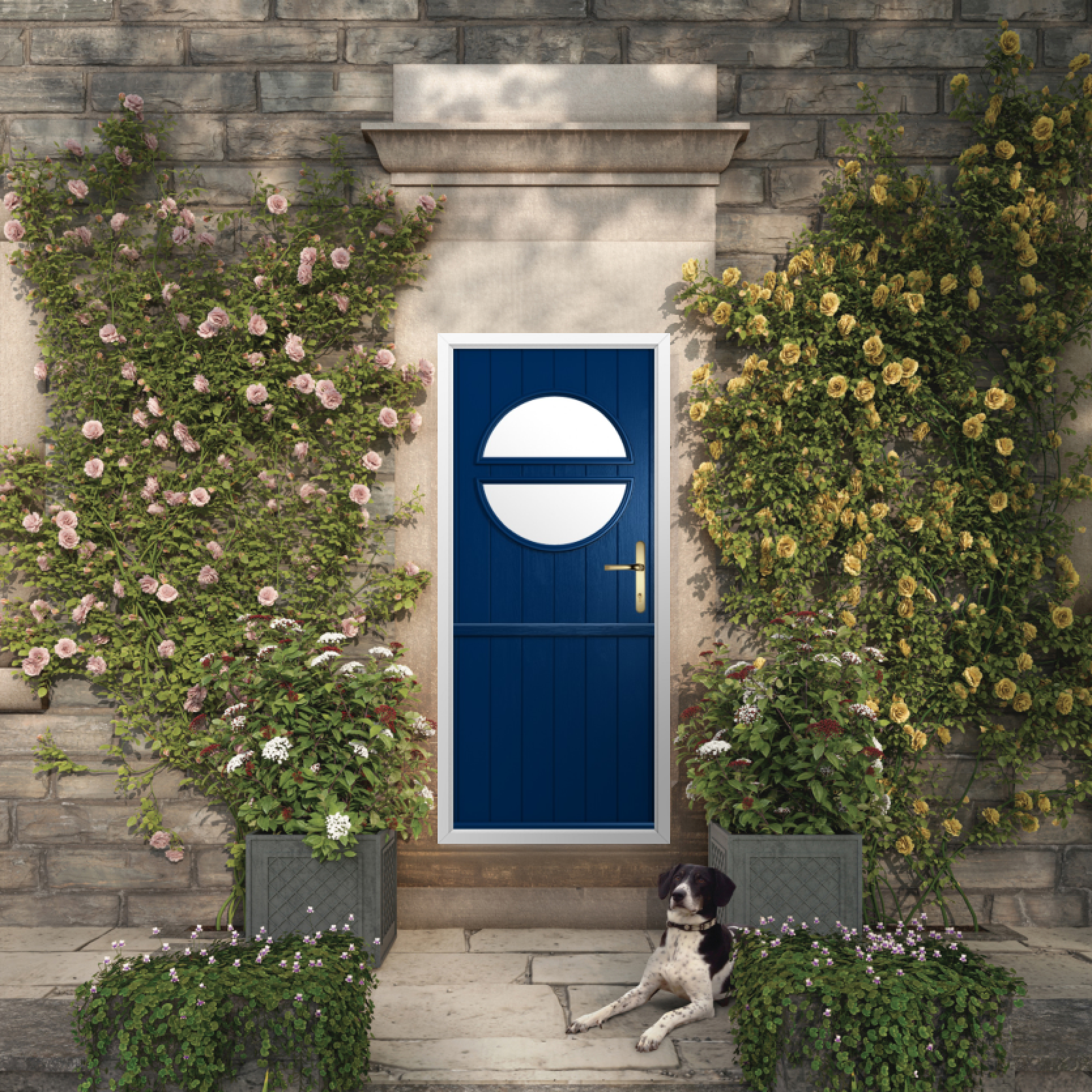 Solidor Pisa Composite Stable Door In Blue Large
                        Image