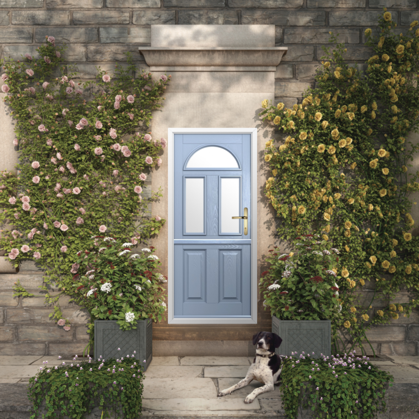 Solidor Conway 3 Composite Stable Door In Duck Egg Blue Image