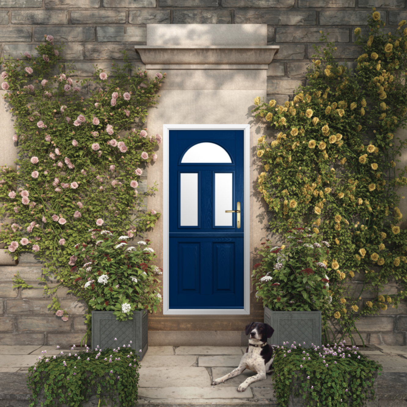 Solidor Conway 3 Composite Stable Door In Blue Image