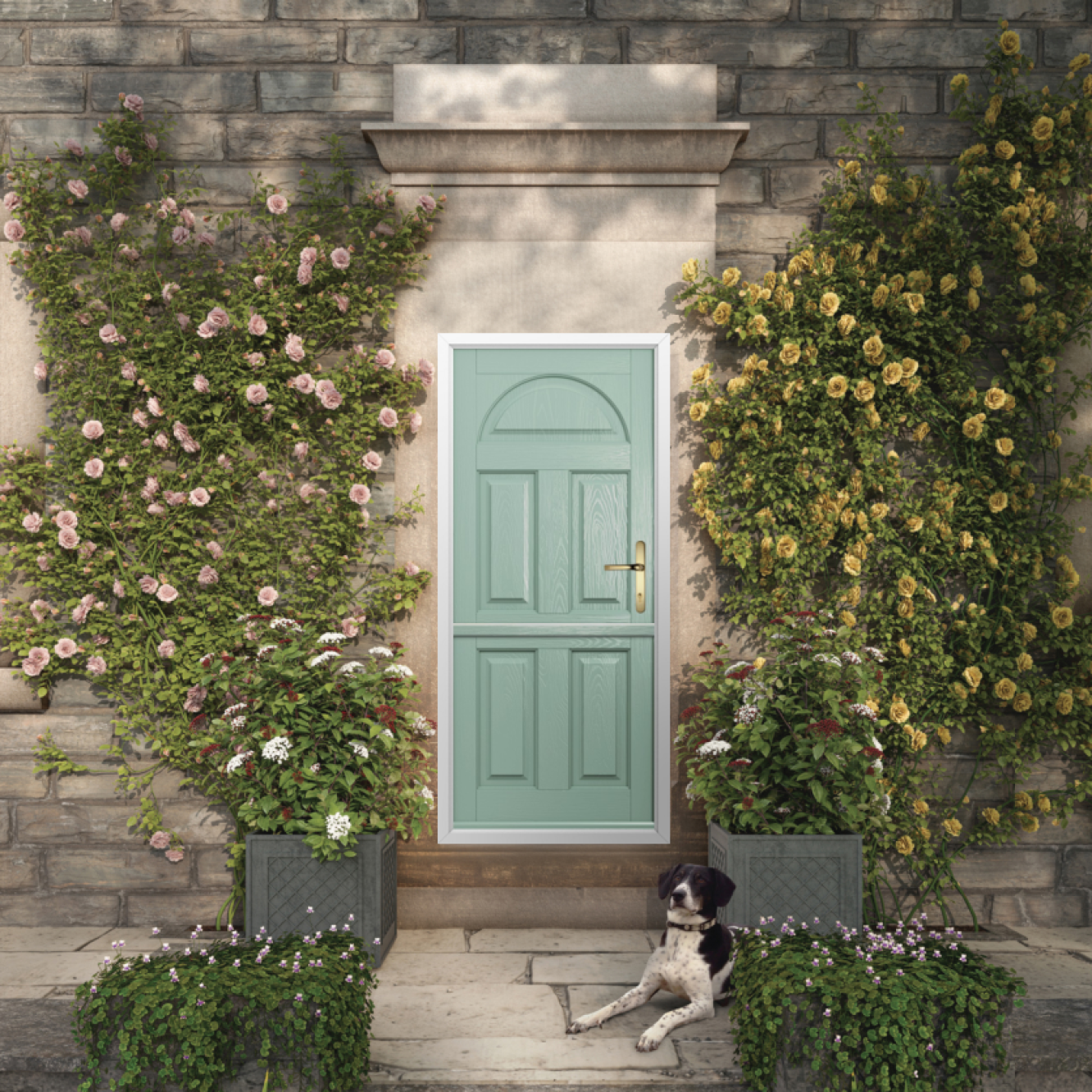 Solidor Conway Solid Composite Stable Door In Chartwell Green Image