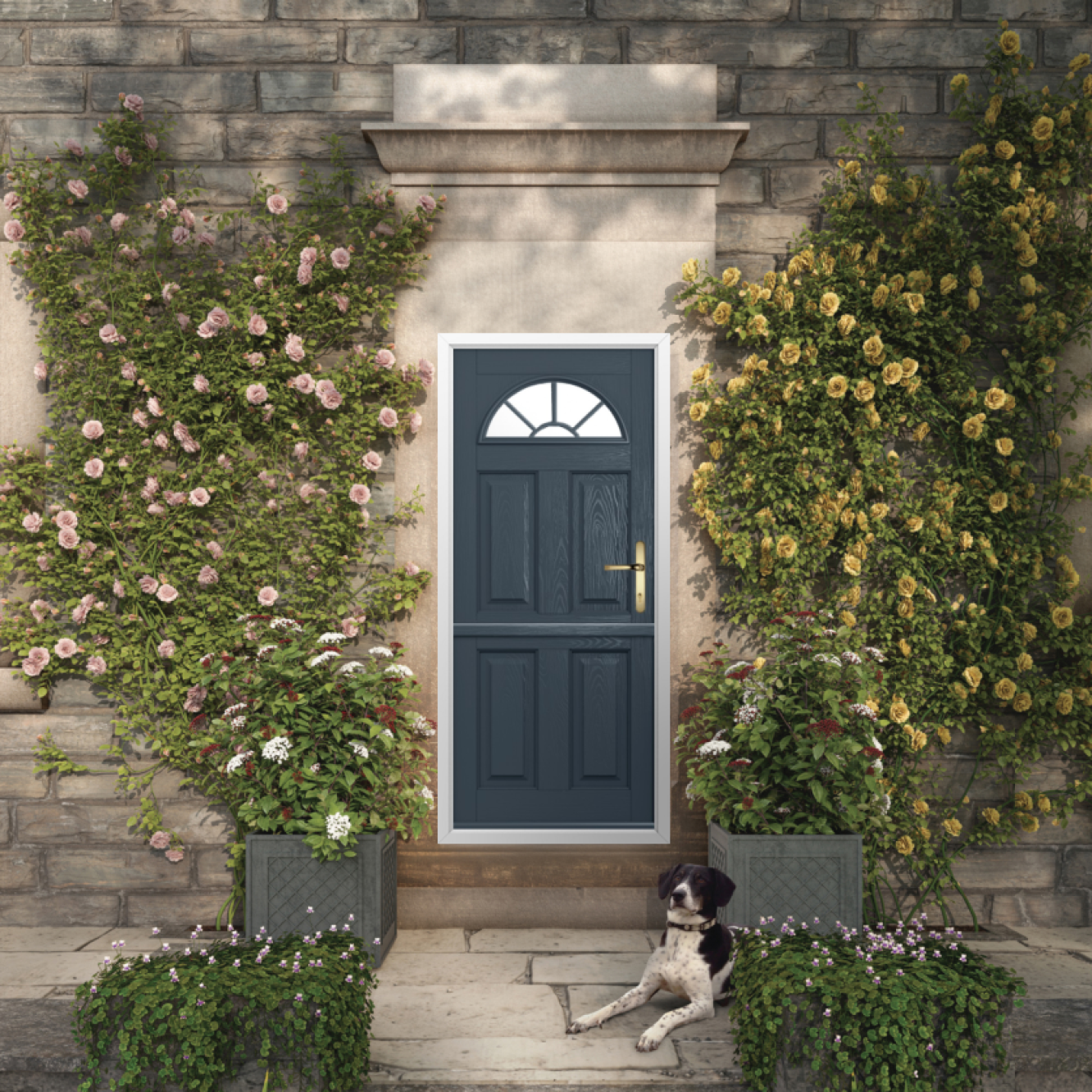 Solidor Conway 1 GB Composite Stable Door In Anthracite Grey Image