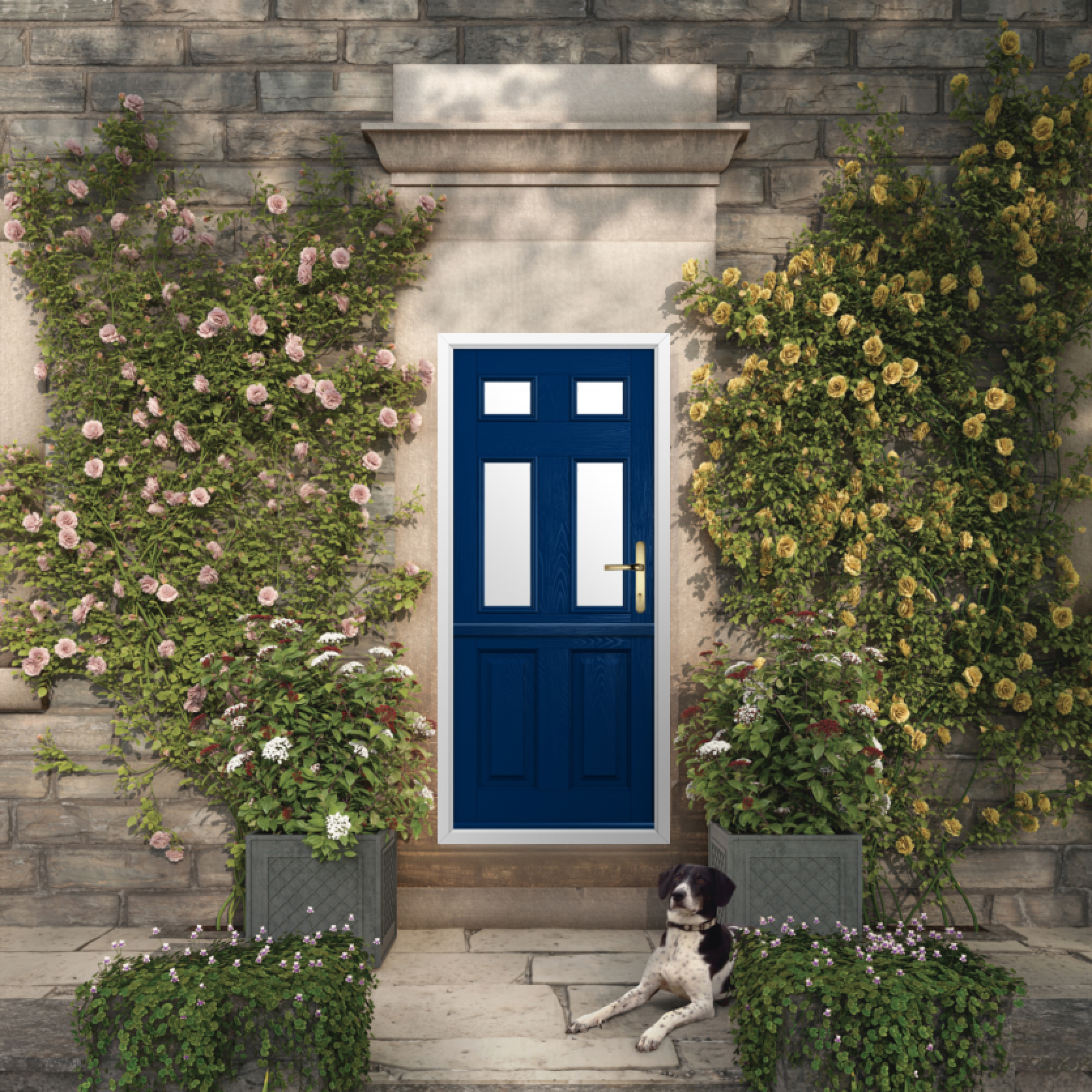 Solidor Tenby 4 Composite Stable Door In Blue Large
                        Image