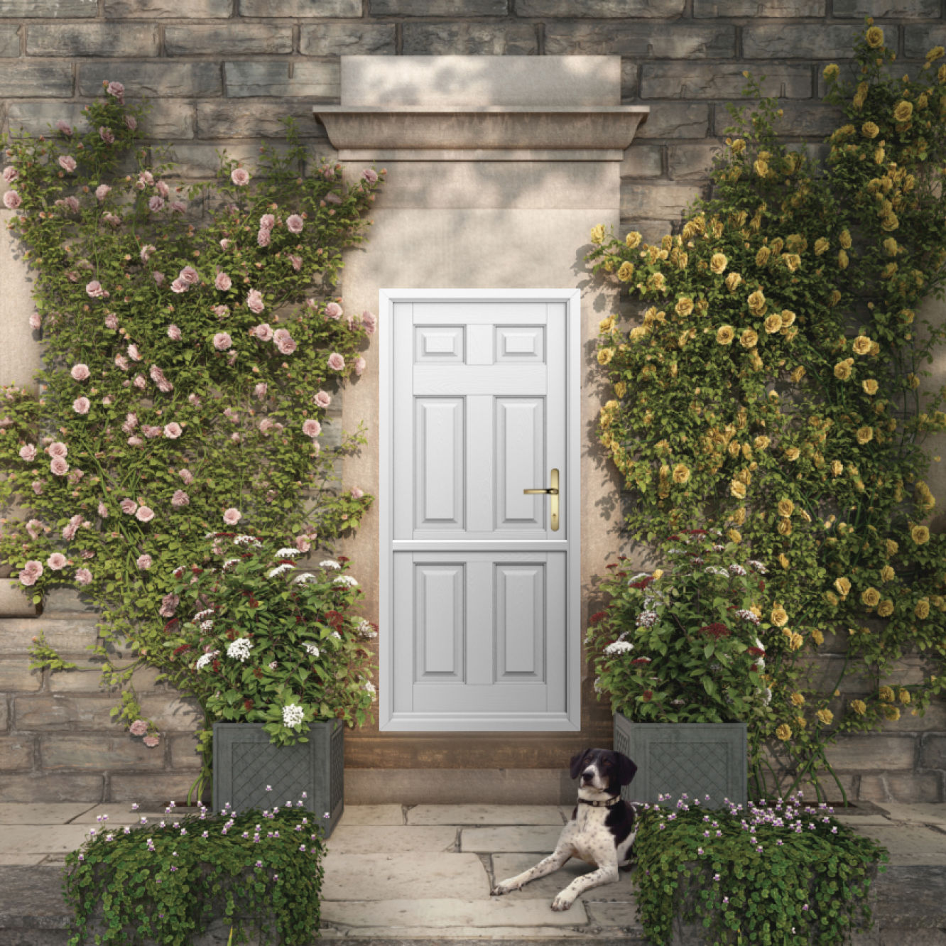 Solidor Tenby Solid Composite Stable Door In Foiled White Image