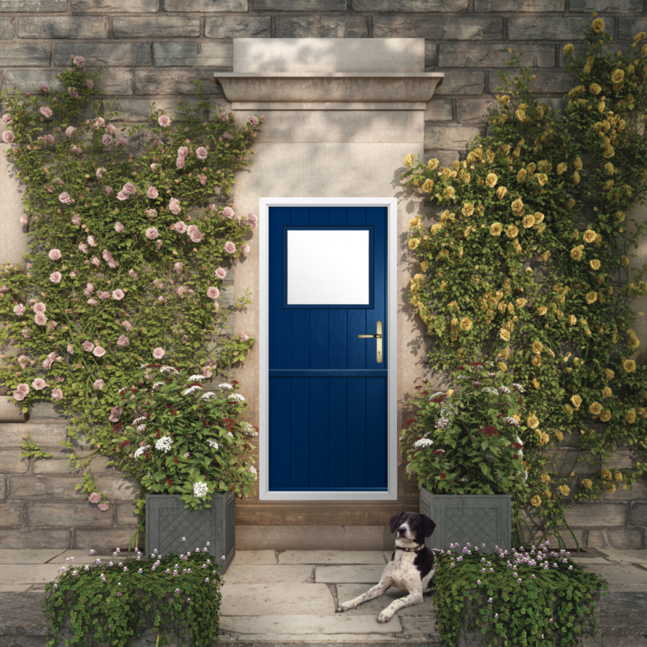 Solidor Trieste Composite Stable Door In Blue Image