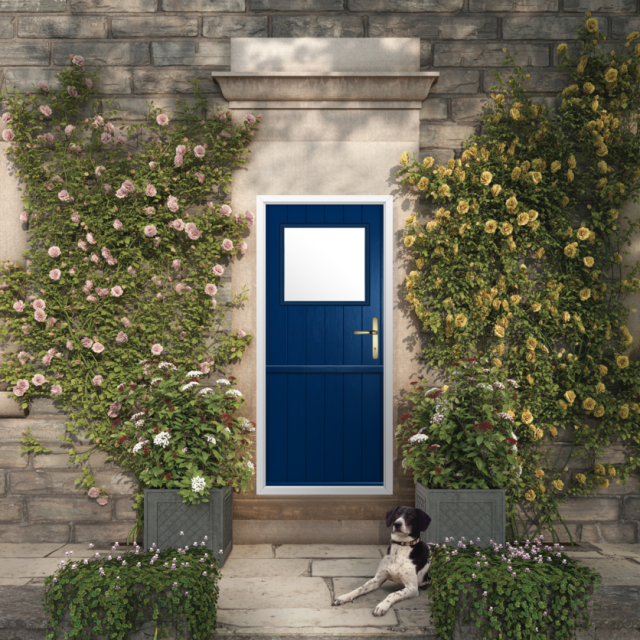 Solidor Trieste Composite Stable Door In Blue Thumbnail