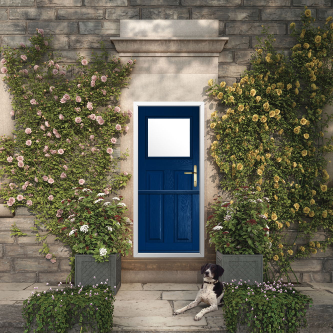 Solidor Sterling Composite Stable Door In Blue Image