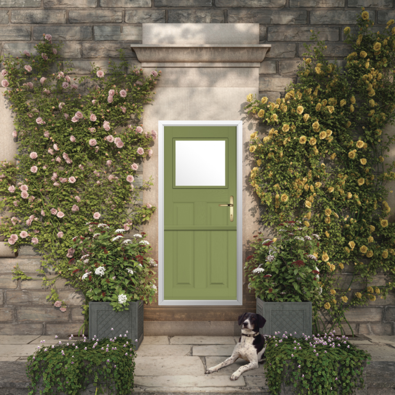 Solidor Sterling Composite Stable Door In Forest Green Image