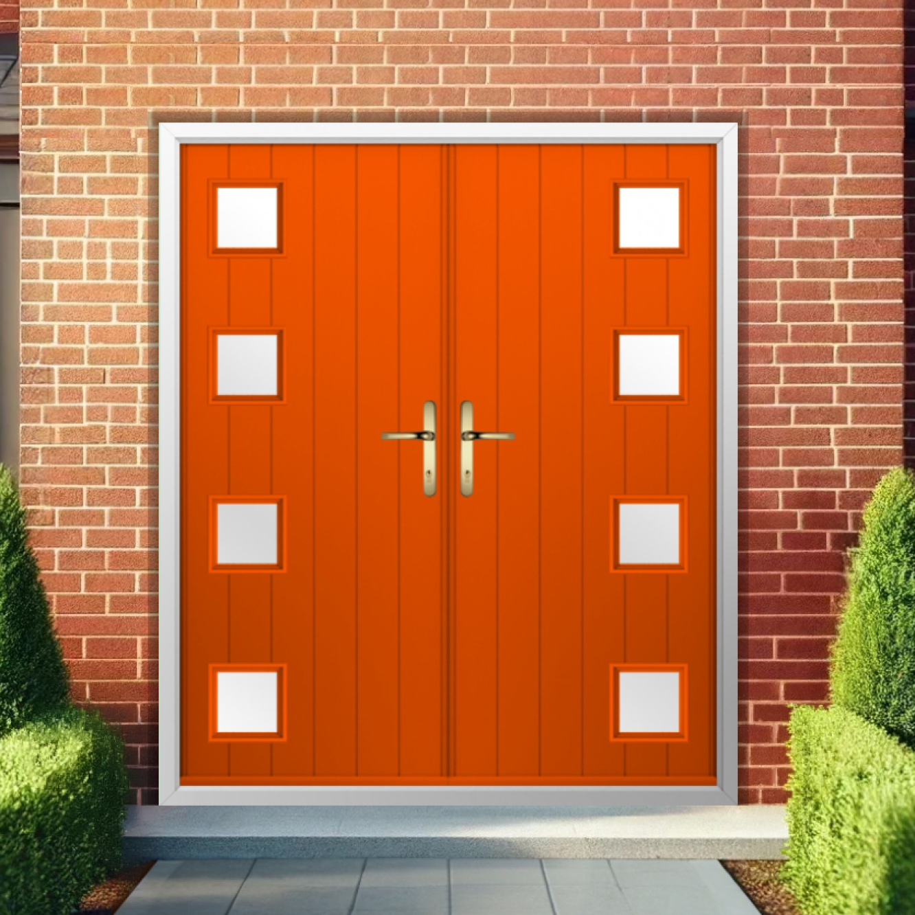Solidor Milano Composite French Door In Tangerine Image