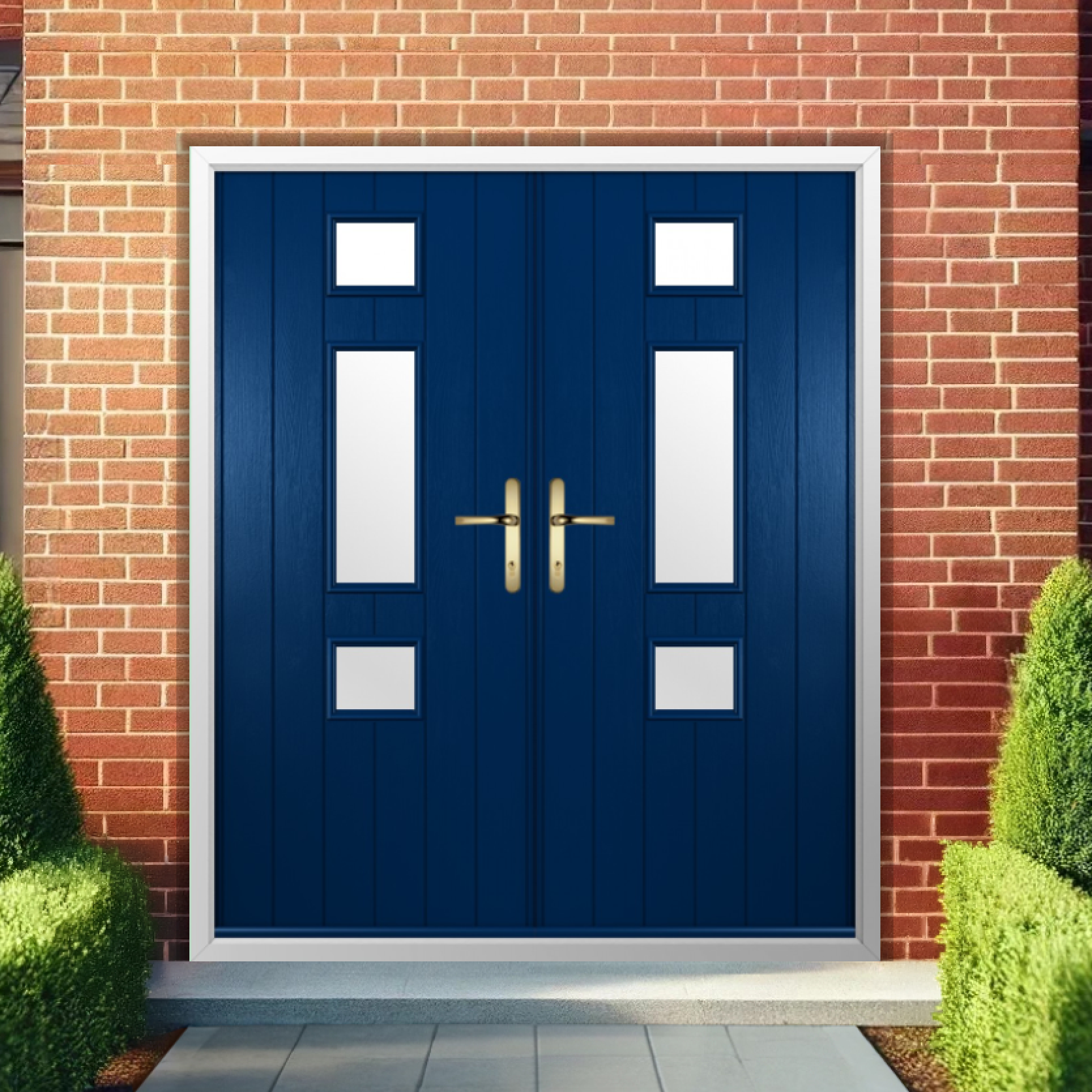 Solidor Genoa Composite French Door In Blue Large
                        Image