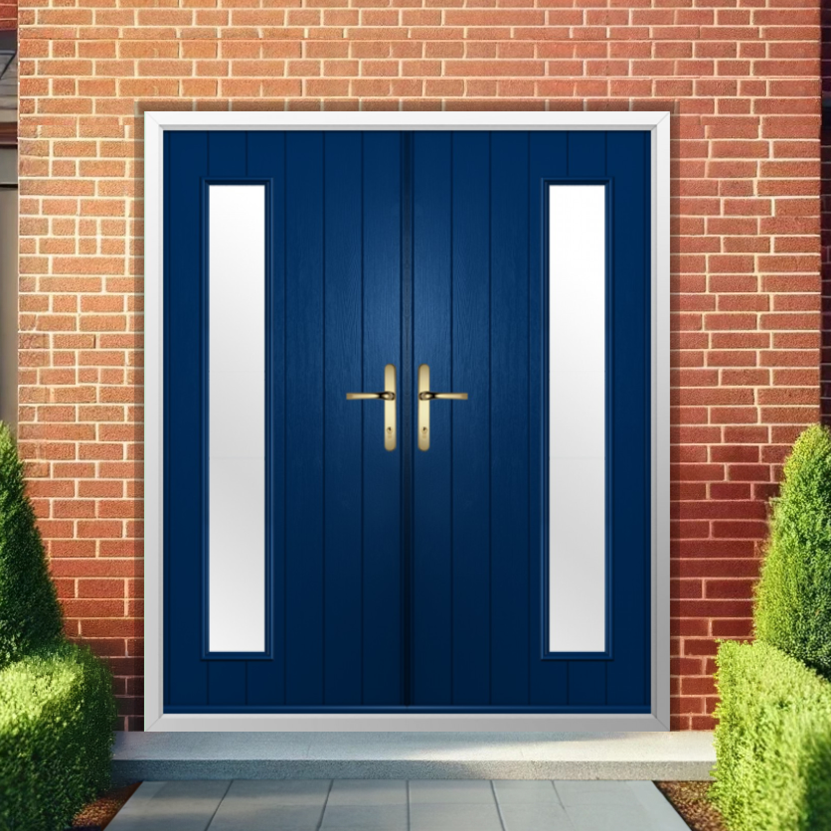 Solidor Brescia Composite French Door In Blue Large
                        Image