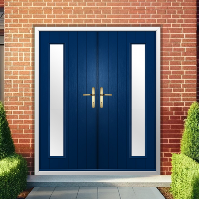 Solidor Brescia Composite French Door In Blue Thumbnail