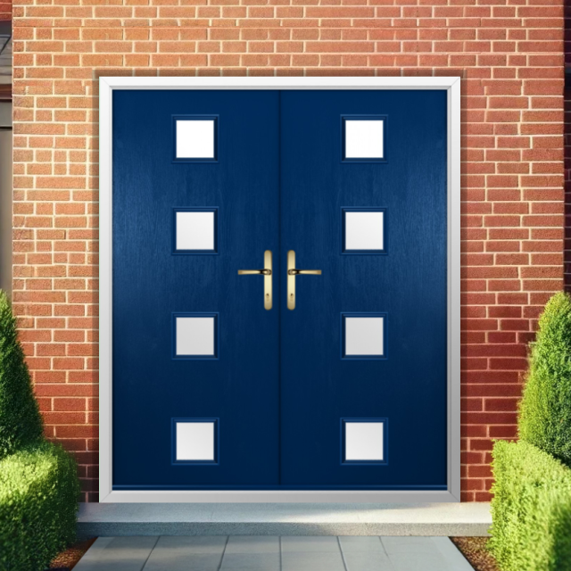 Solidor Parma Composite French Door In Blue Thumbnail