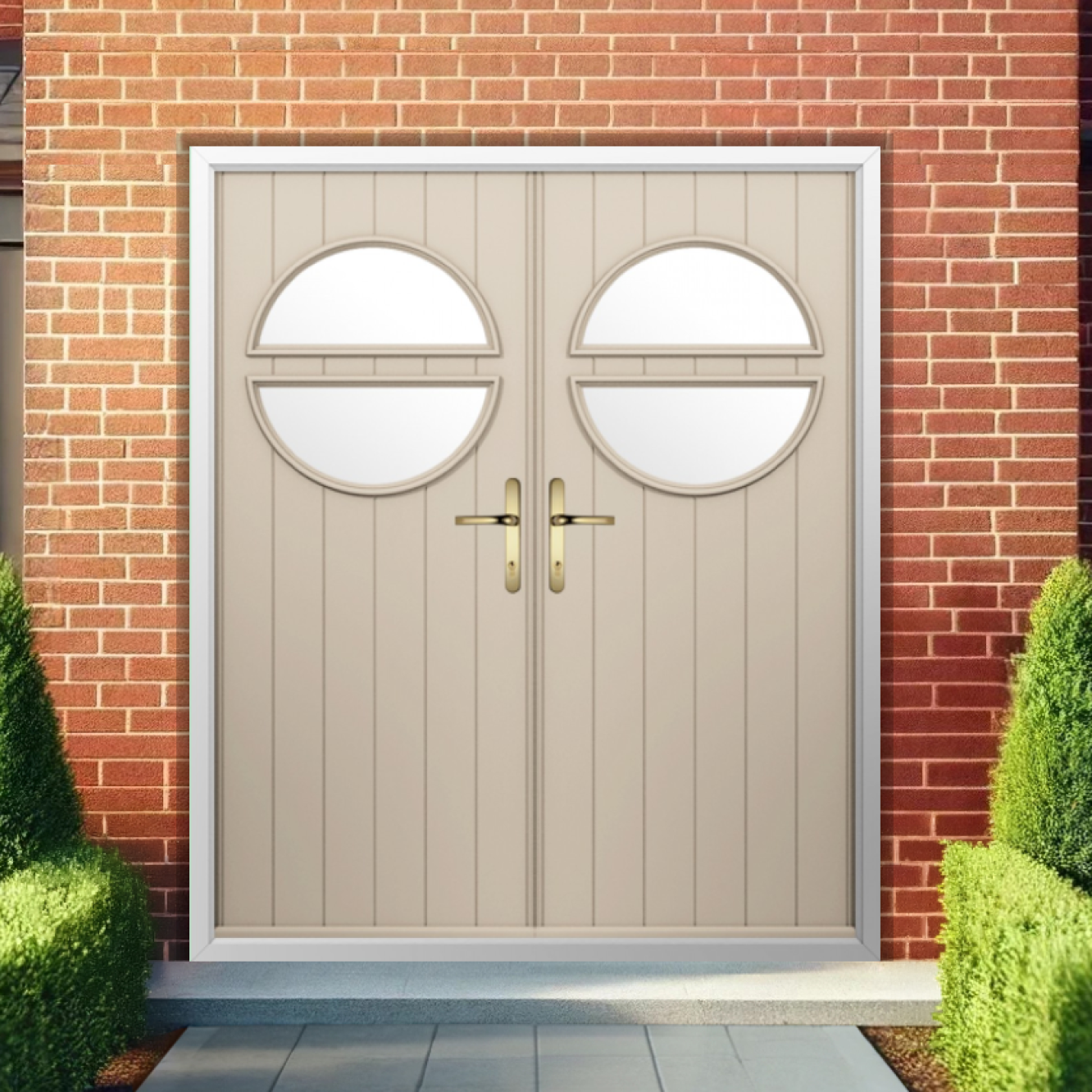 Solidor Pisa Composite French Door In Cream Image