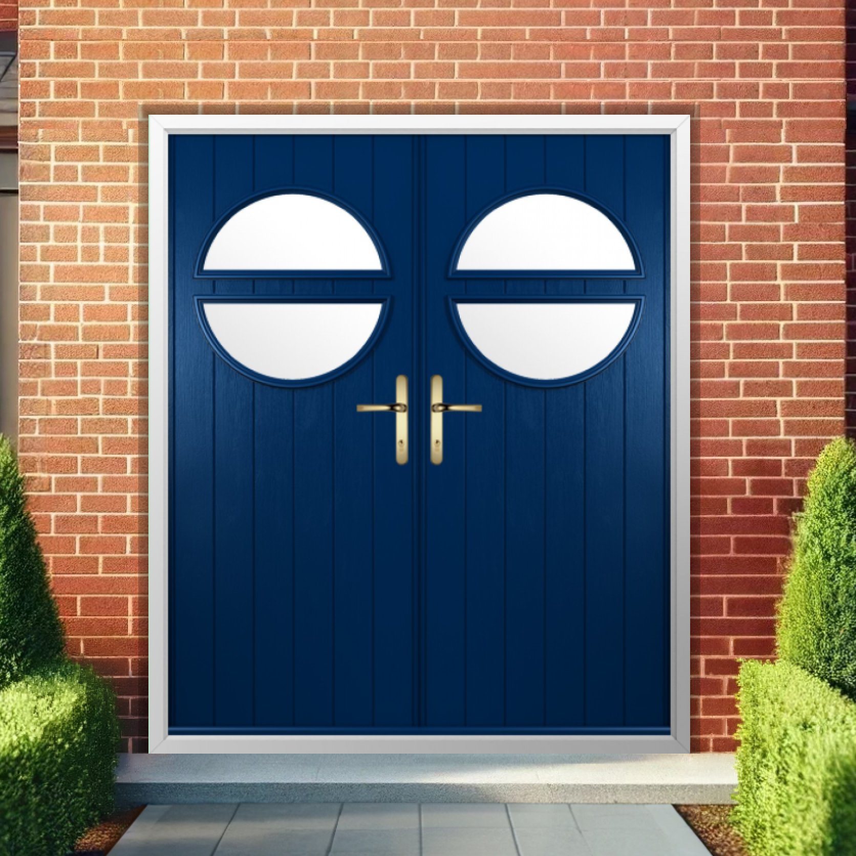 Solidor Pisa Composite French Door In Blue Large
                        Image