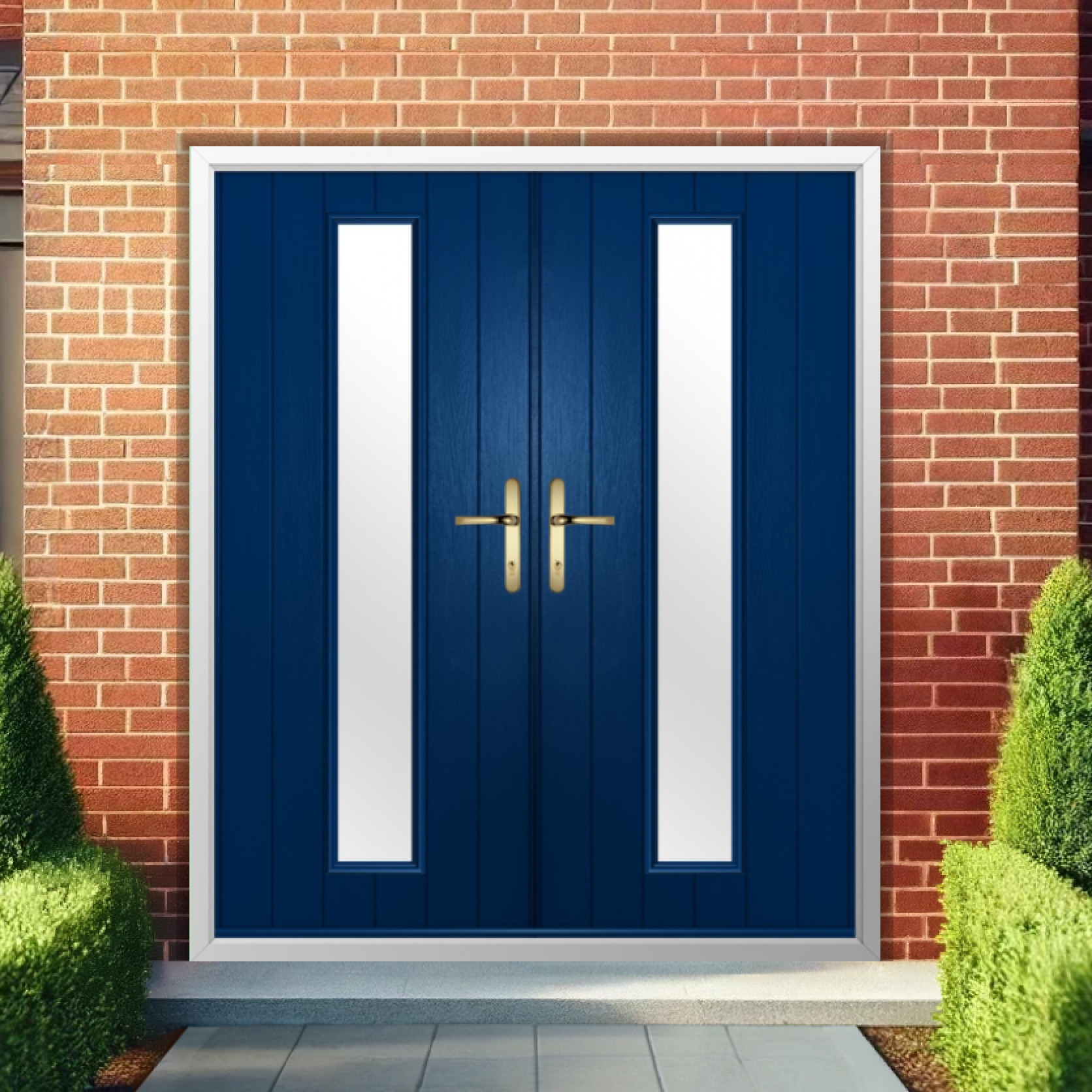 Solidor Amalfi Composite French Door In Blue Large
                        Image