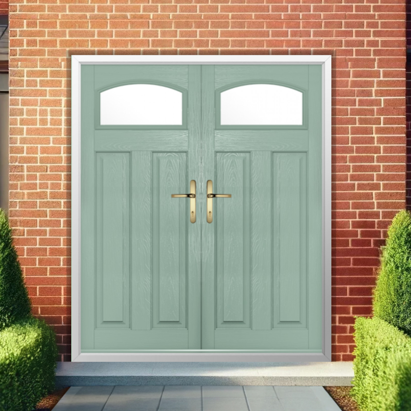 Solidor London Composite French Door In Chartwell Green Image