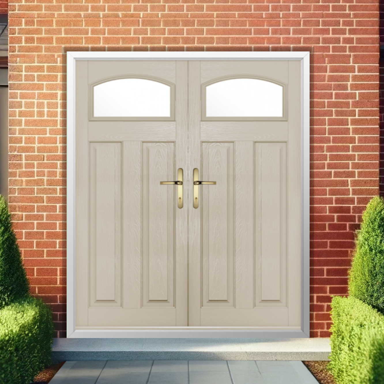 Solidor London Composite French Door In Cream Image