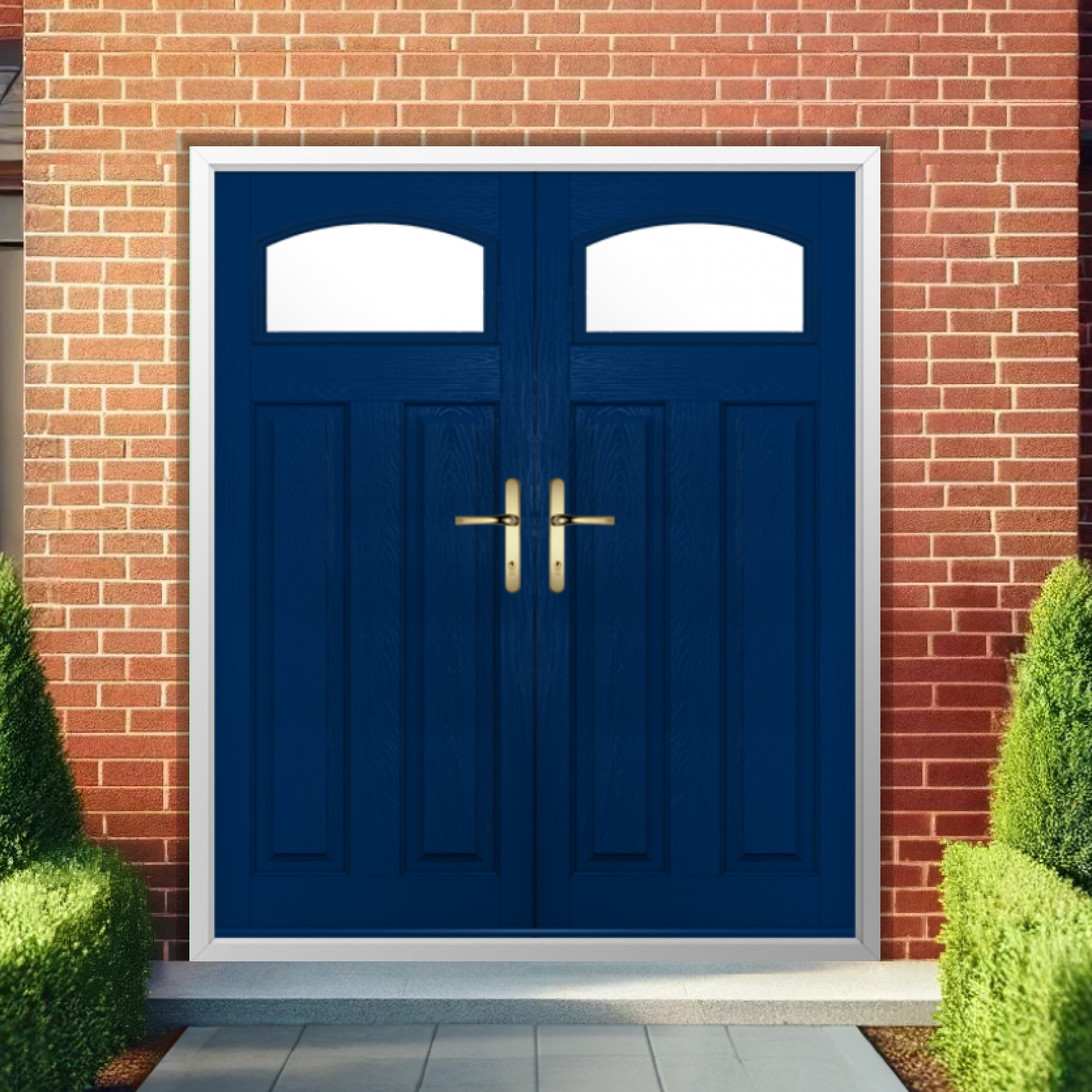 Solidor London Composite French Door In Blue Large
                        Image