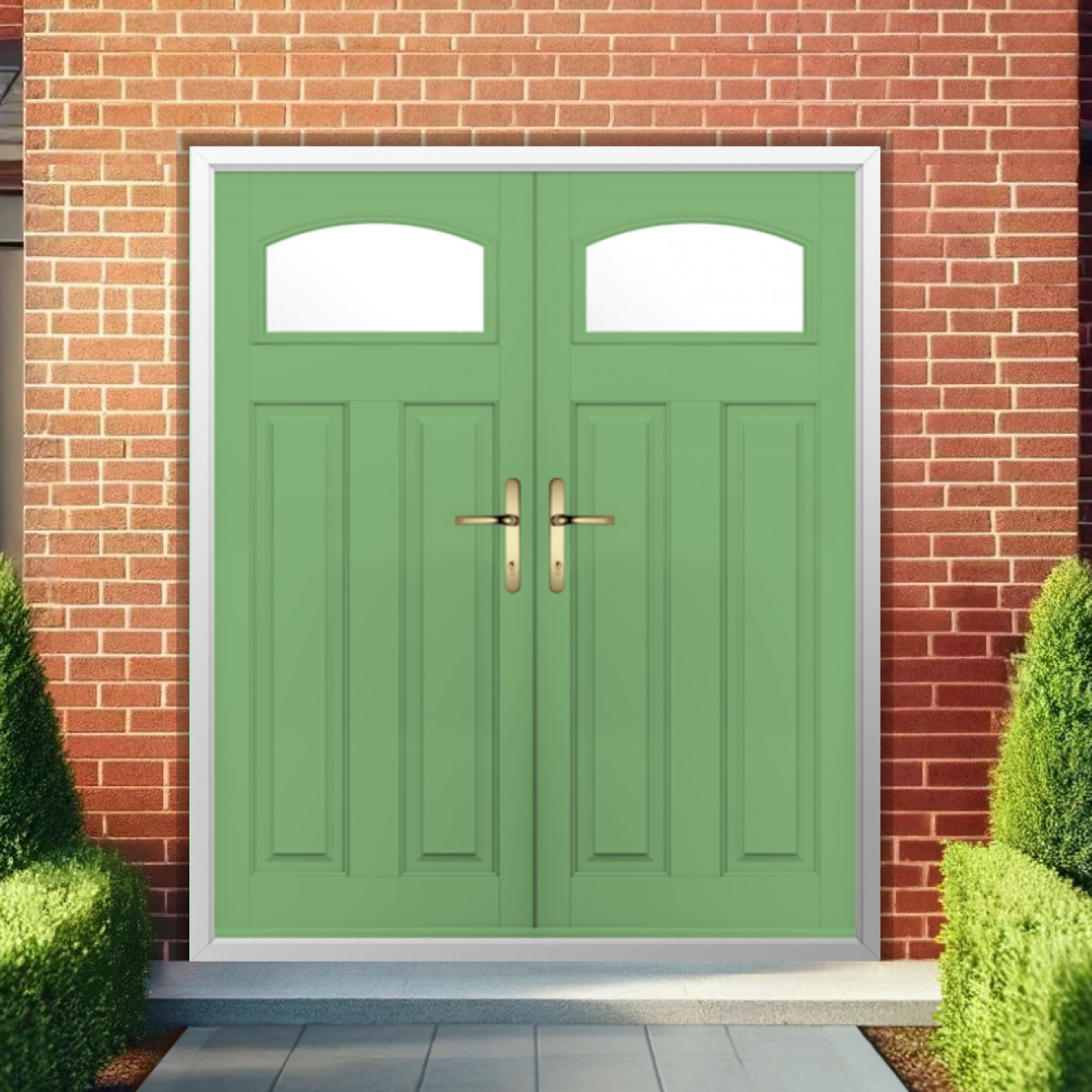 Solidor London Composite French Door In Pistachio Green Image