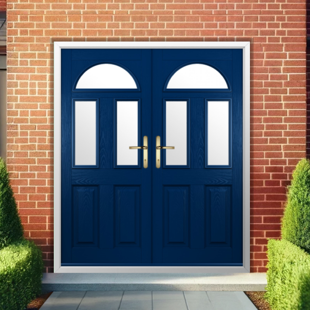 Solidor Conway 3 Composite French Door In Blue Thumbnail